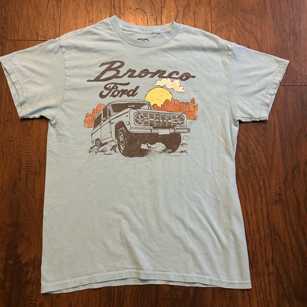 Ford Official Licensed Ford Bronco Blue T Shirt Size Medium